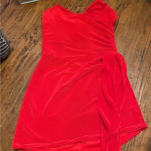 Lucy in the sky  Red strapless  Dress